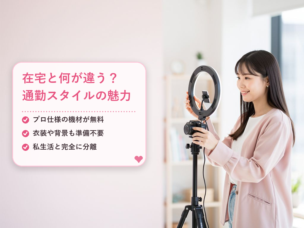 チャットレディの事務所通勤とは？在宅ワークと比較した大きな違い