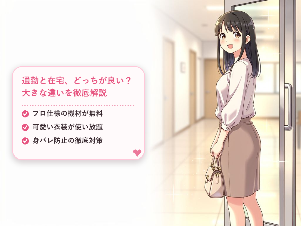 チャットレディの事務所通勤とは？在宅ワークと比較した大きな違い