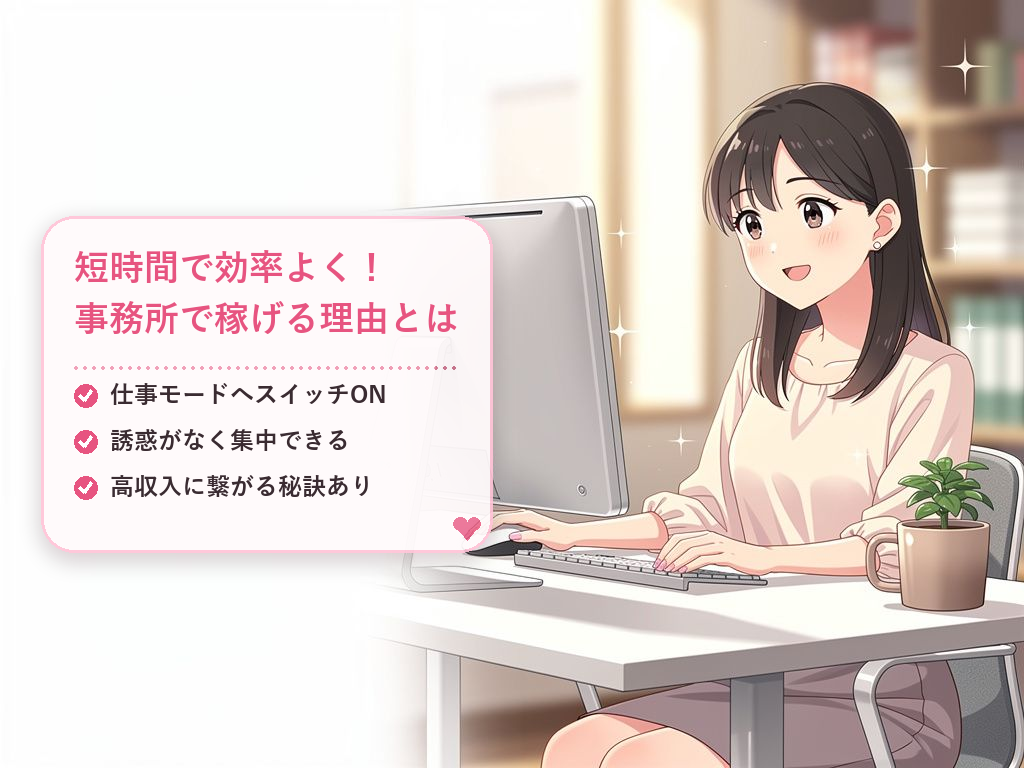 在宅ワークよりも事務所へ通う方が効率的に稼げる理由
