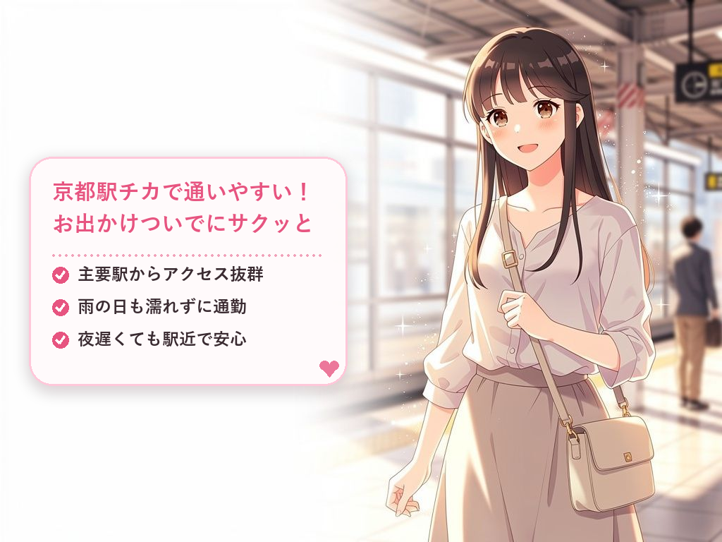 京都駅近くでアクセス抜群！通勤するからこそ得られるメリット