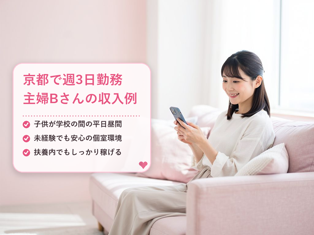 【実録】京都の事務所で週3日働くBさんの収入例